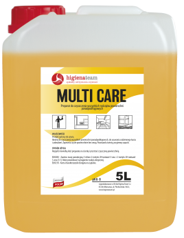 Multi Care Higiena Team 5 L- Preparat do czyszczenia wszystkich powierzchni ponadpodłogowych